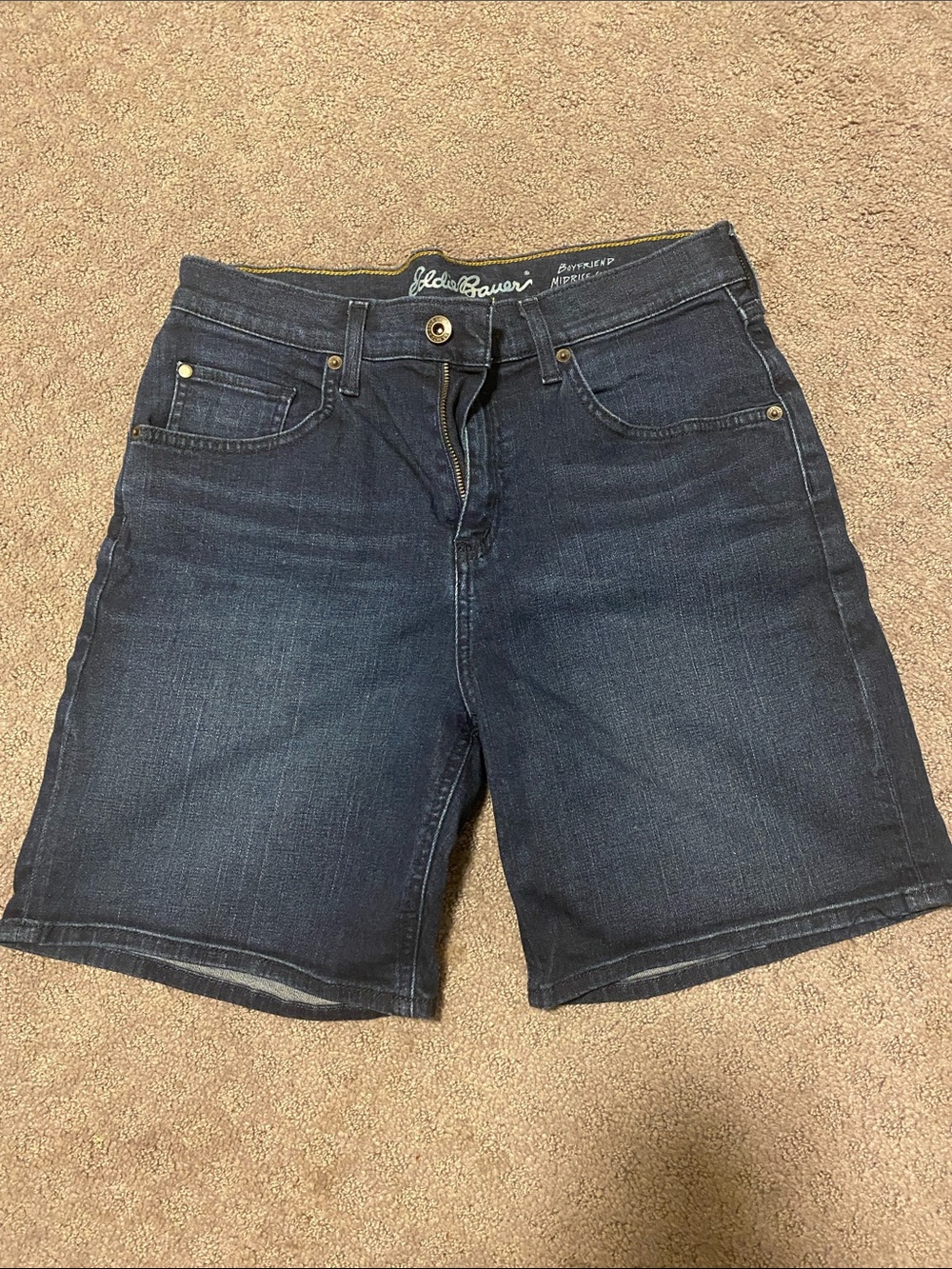 Eddie Bauer Navy Blue Denim Bermuda Shorts